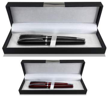 סט פלמינגו, סט עט כדורי ועט רולר מתכתיים בקופסה מפוארת