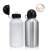 קיוטו, בקבוק שתיה מאלומיניום עם פיה וסגירת כיפה 500ML כסוף ולבן מתאימי ם להדפסת סובלימציה בקופסה אישית