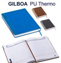 גלבוע, יומן יומי 27 / 21 קוורטו מדורג כריכה קשה PU טרמי סימניות סאטן נייר 80 גר'